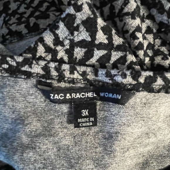 Zac & Rachel Woman 3/4 length Sleeve Plus Size Pullover Tunic Top - Picture 3 of 5